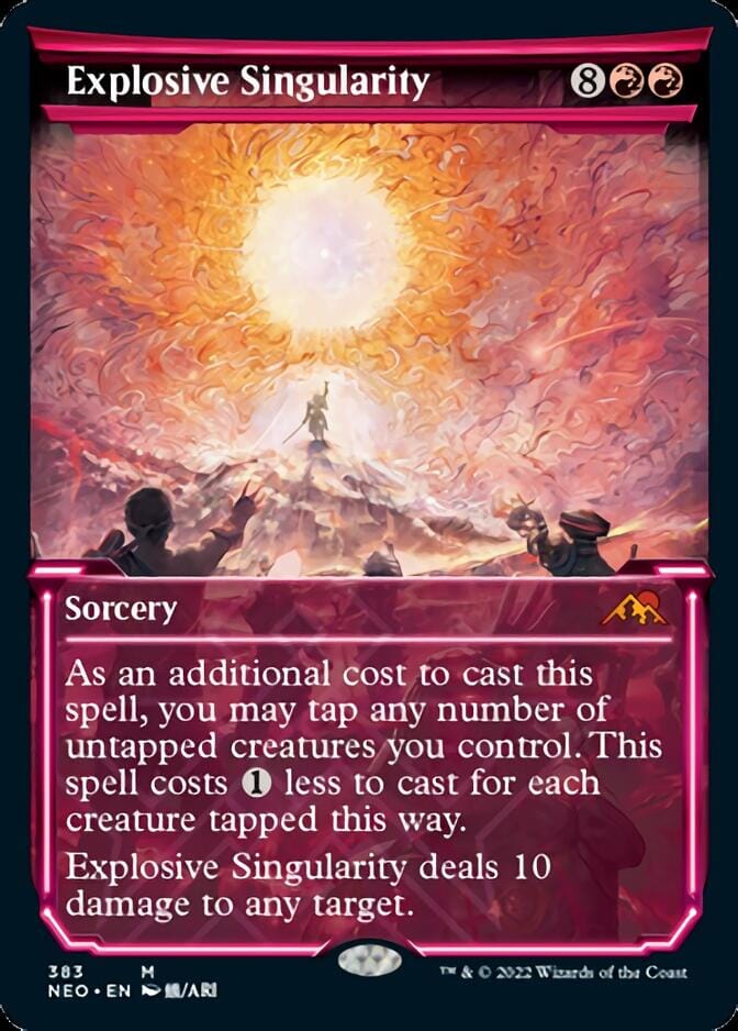 Explosive Singularity (Showcase Soft Glow) [Kamigawa: Neon Dynasty] MTG Single Magic: The Gathering  | Multizone: Comics And Games