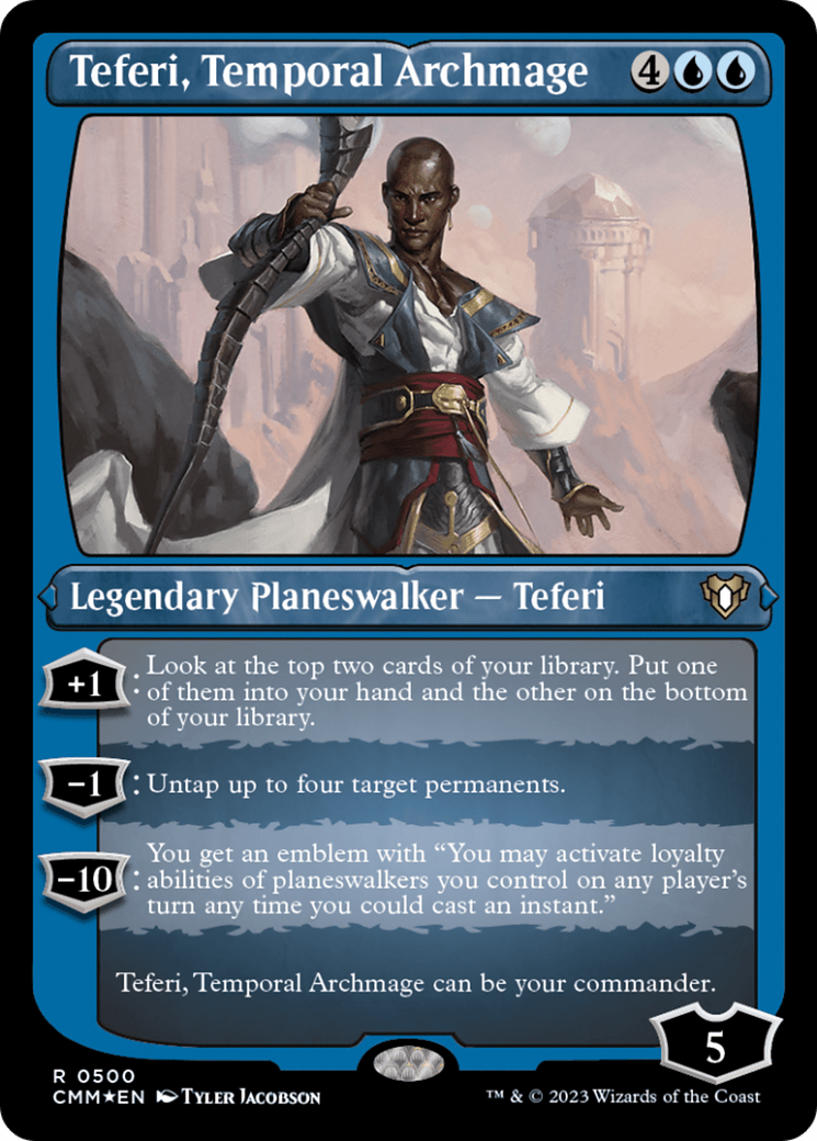 Teferi, Temporal Archmage (Foil Etched) [Commander Masters] MTG Single Magic: The Gathering  | Multizone: Comics And Games