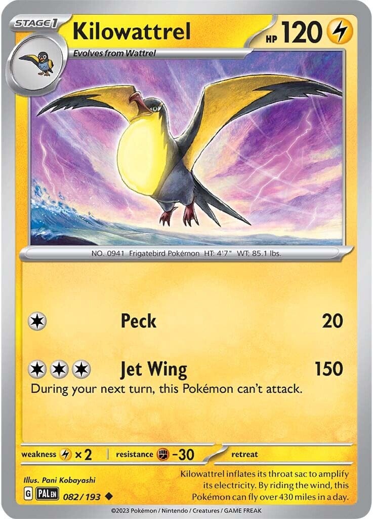 Kilowattrel (082/193) [Scarlet & Violet: Paldea Evolved] Pokemon Single Pokémon  | Multizone: Comics And Games