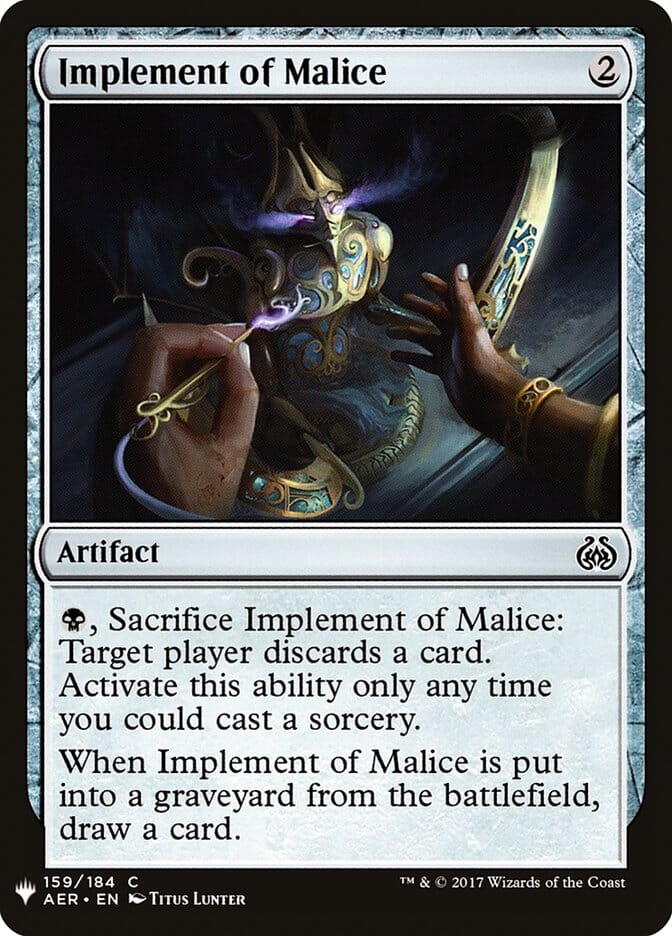 Implement of Malice [Mystery Booster] MTG Single Magic: The Gathering  | Multizone: Comics And Games