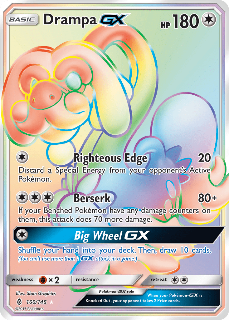 Drampa GX (160/145) [Sun & Moon: Guardians Rising] Pokemon Single Pokémon  | Multizone: Comics And Games