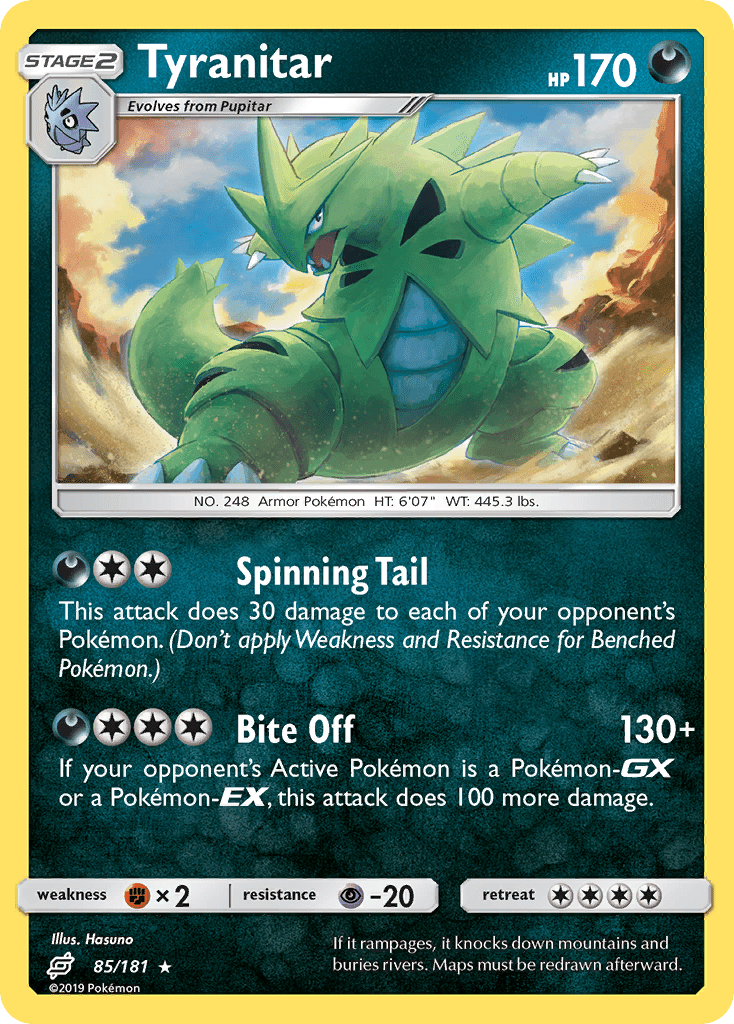 Tyranitar (85/181) [Sun & Moon: Team Up] Pokemon Single Pokémon  | Multizone: Comics And Games