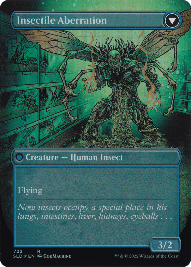 Delver of Secrets // Insectile Aberration (Borderless) [Secret Lair: From Cute to Brute] MTG Single Magic: The Gathering  | Multizone: Comics And Games