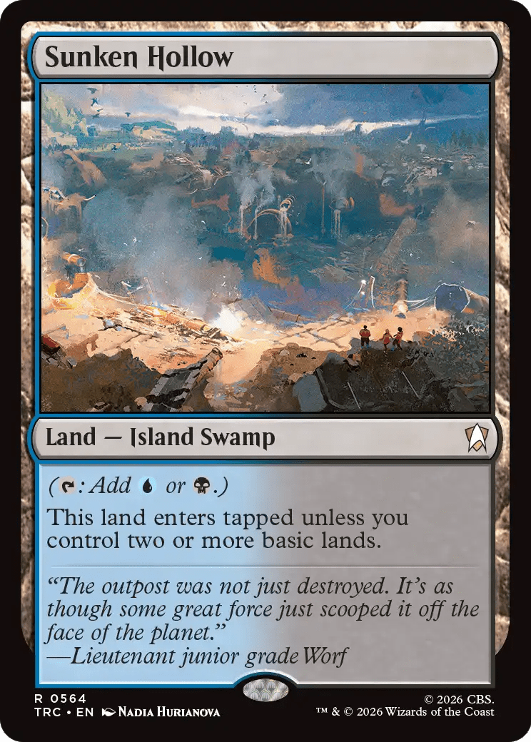 Sunken Hollow (Surge Foil) [Star Trek Commander] MTG Single Magic: The Gathering  | Multizone: Comics And Games