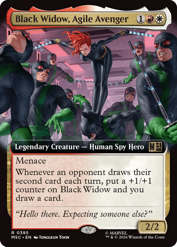 Black Widow, Agile Avenger (Extended Art) [Marvel Super Heroes Commander] MTG Single Magic: The Gathering  | Multizone: Comics And Games