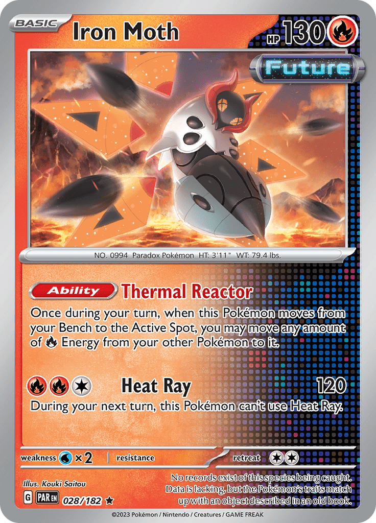 Iron Moth (028/182) [Scarlet & Violet: Paradox Rift] Pokemon Single Pokémon  | Multizone: Comics And Games