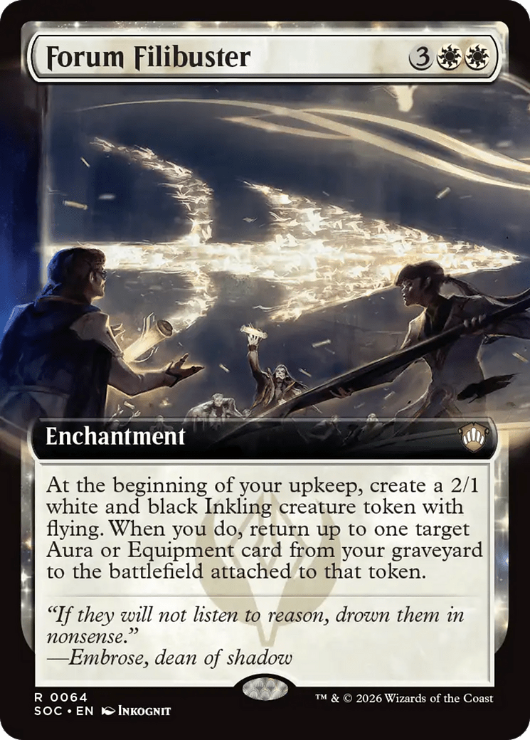 Forum Filibuster (Extended Art) [Secrets of Strixhaven Commander] MTG Single Magic: The Gathering  | Multizone: Comics And Games