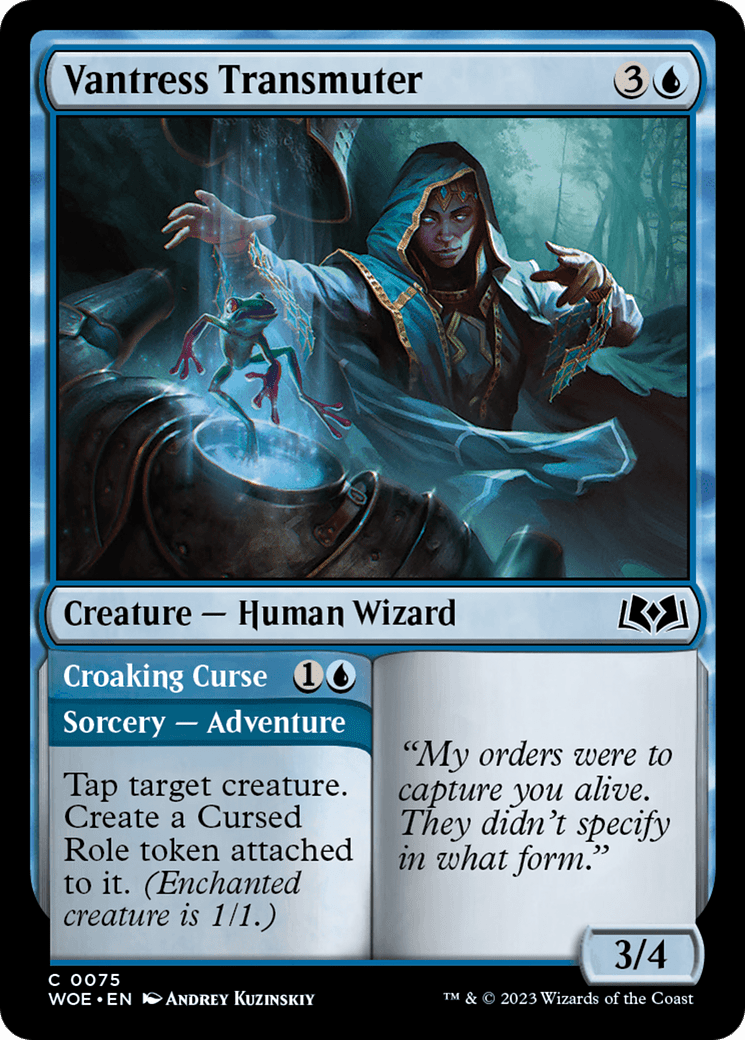 Vantress Transmuter // Croaking Curse [Wilds of Eldraine] MTG Single Magic: The Gathering  | Multizone: Comics And Games