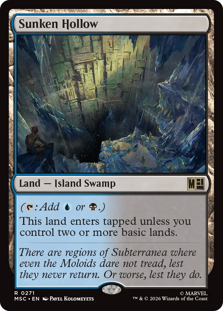 Sunken Hollow (Surge Foil) [Marvel Super Heroes Commander] MTG Single Magic: The Gathering  | Multizone: Comics And Games