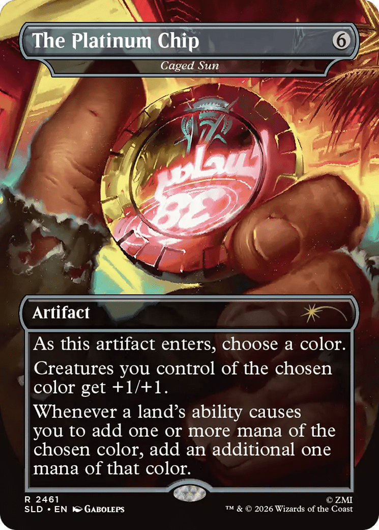 The Platinum Chip - Caged Sun [Secret Lair Drop Series] MTG Single Magic: The Gathering  | Multizone: Comics And Games