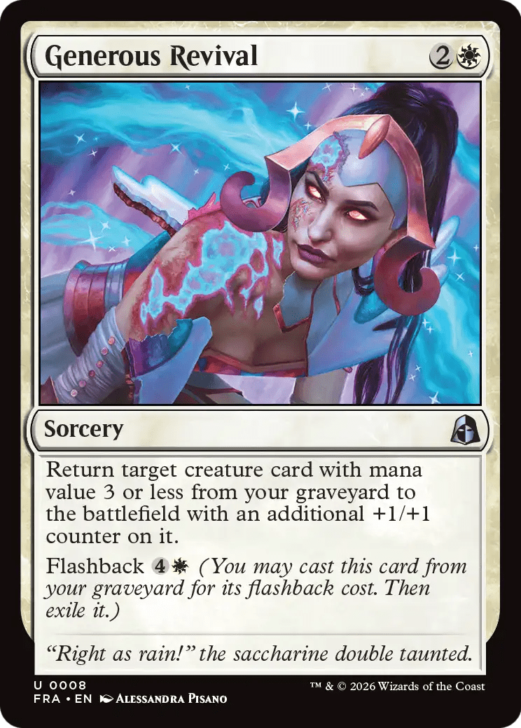 Generous Revival [Reality Fracture] MTG Single Magic: The Gathering  | Multizone: Comics And Games