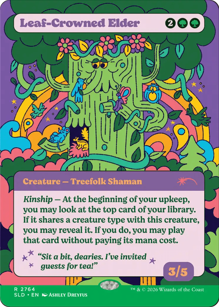 Leaf-Crowned Elder [Secret Lair Drop Series] MTG Single Magic: The Gathering  | Multizone: Comics And Games