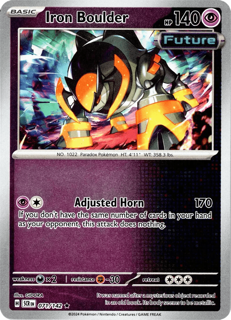 Iron Boulder (071/142) [Scarlet & Violet: Stellar Crown] Pokemon Single Pokémon  | Multizone: Comics And Games