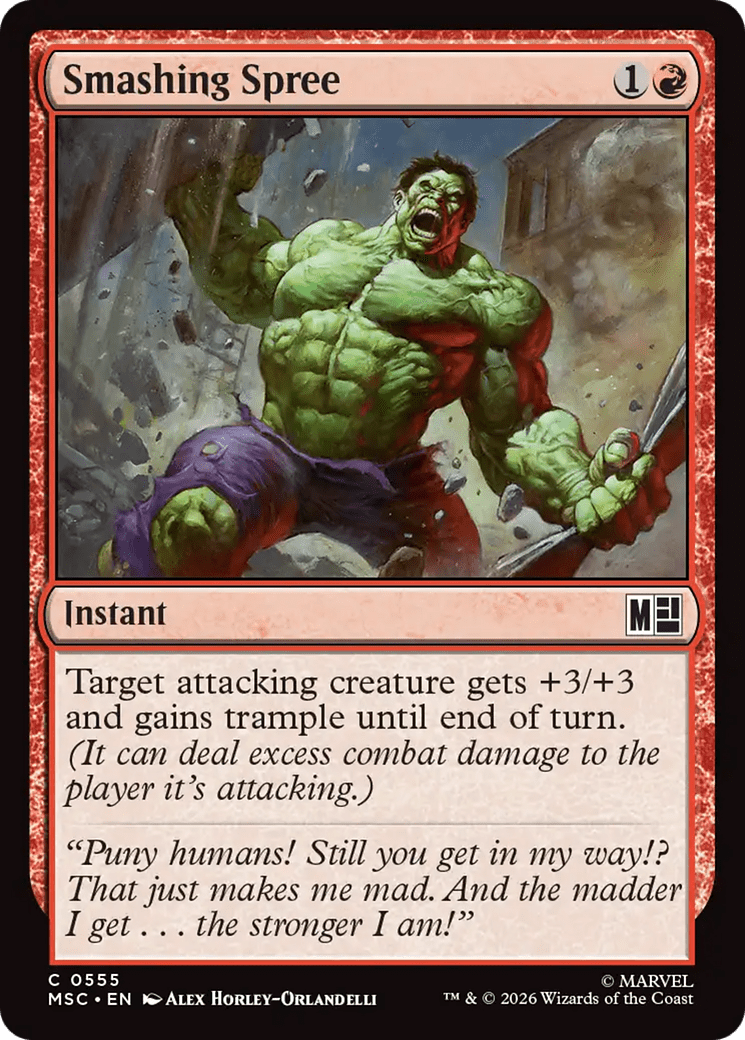 Smashing Spree [Marvel Super Heroes Commander] MTG Single Magic: The Gathering  | Multizone: Comics And Games