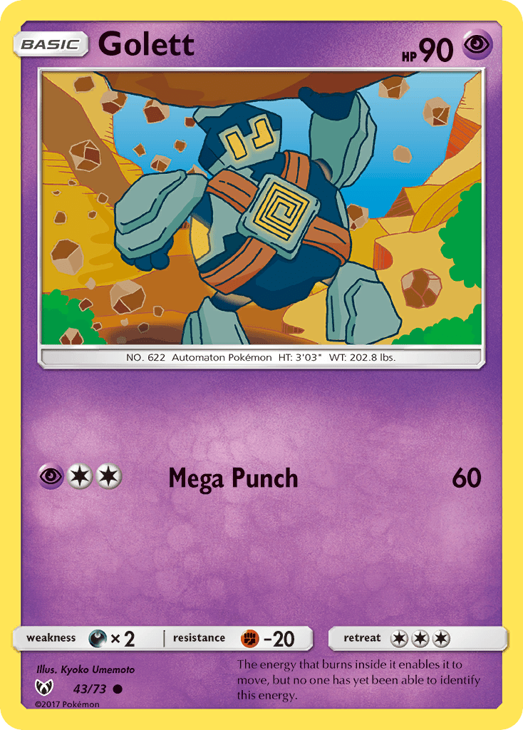 Golett (43/73) [Sun & Moon: Shining Legends] Pokemon Single Pokémon  | Multizone: Comics And Games