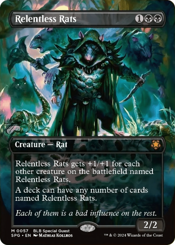 Relentless Rats (Borderless) [Bloomburrow Special Guests] MTG Single Magic: The Gathering  | Multizone: Comics And Games