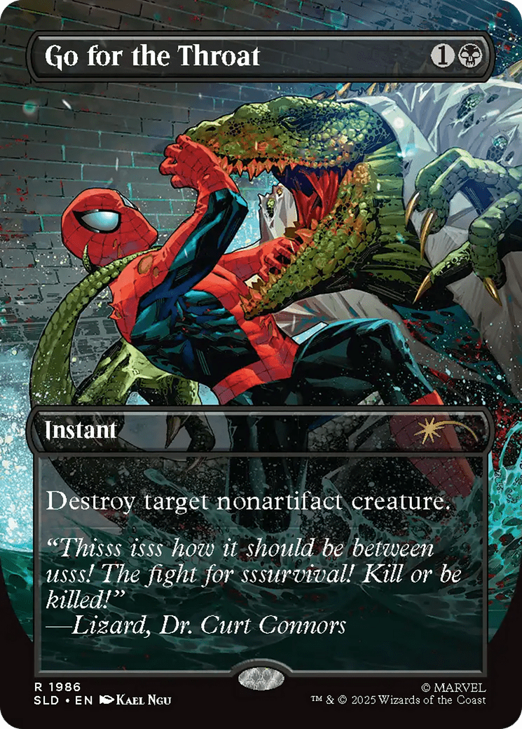 Go for the Throat (Rainbow Foil) [Secret Lair Drop Series] MTG Single Magic: The Gathering  | Multizone: Comics And Games