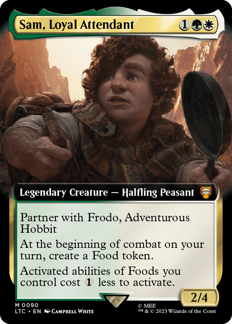 Sam, Loyal Attendant (Extended Art) [The Lord of the Rings: Tales of Middle-Earth Commander] MTG Single Magic: The Gathering  | Multizone: Comics And Games