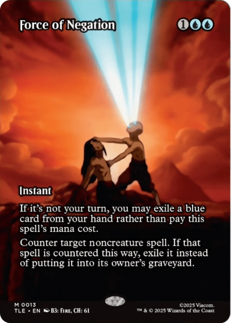 Force of Negation (Borderless) [Avatar: The Last Airbender: Eternal-Legal] MTG Single Magic: The Gathering  | Multizone: Comics And Games