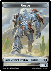 Treasure // Golem Double-Sided Token [Outlaws of Thunder Junction Tokens] MTG Single Magic: The Gathering  | Multizone: Comics And Games