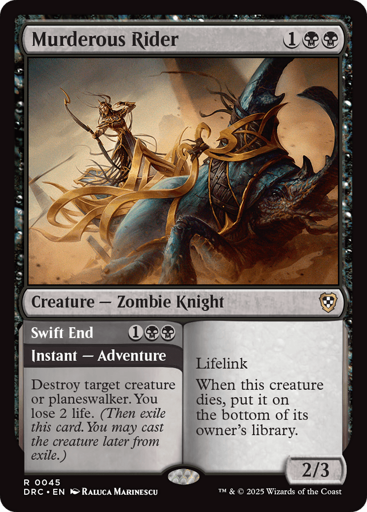 Murderous Rider [Aetherdrift Commander] MTG Single Magic: The Gathering  | Multizone: Comics And Games