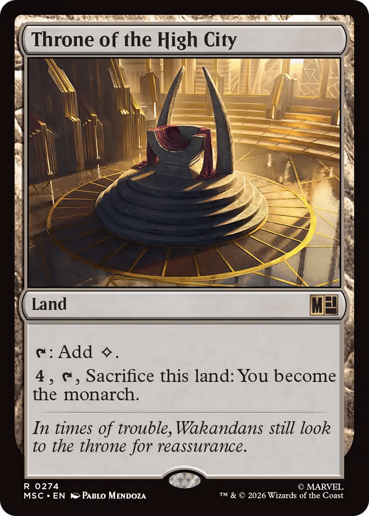 Throne of the High City (Surge Foil) [Marvel Super Heroes Commander] MTG Single Magic: The Gathering  | Multizone: Comics And Games
