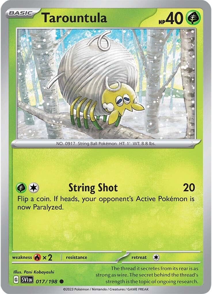 Tarountula (017/198) [Scarlet & Violet: Base Set] Pokemon Single Pokémon  | Multizone: Comics And Games