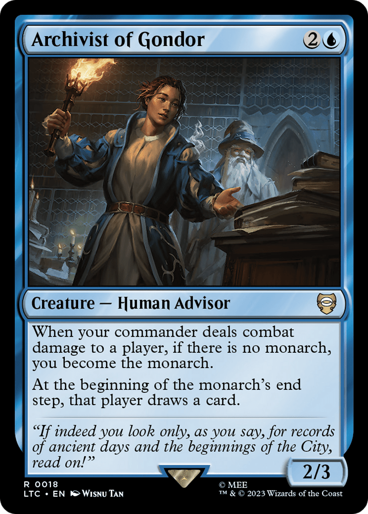 Archivist of Gondor [The Lord of the Rings: Tales of Middle-Earth Commander] MTG Single Magic: The Gathering  | Multizone: Comics And Games