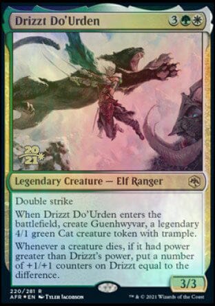 Drizzt Do'Urden [Dungeons & Dragons: Adventures in the Forgotten Realms Prerelease Promos] MTG Single Magic: The Gathering  | Multizone: Comics And Games