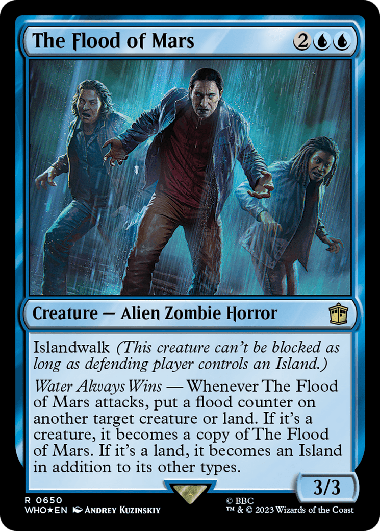 The Flood of Mars (Surge Foil) [Doctor Who] MTG Single Magic: The Gathering  | Multizone: Comics And Games