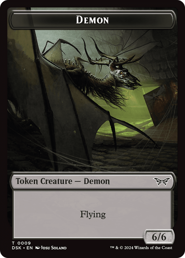 Demon Token [Duskmourn: House of Horror Tokens] MTG Single Magic: The Gathering  | Multizone: Comics And Games