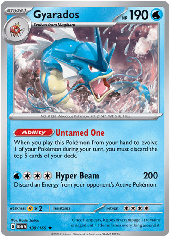 Gyarados (130/165) [Scarlet & Violet 151] Pokemon Single Pokémon  | Multizone: Comics And Games