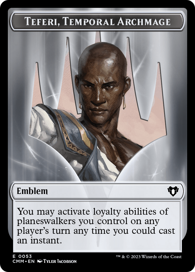 Clue // Emblem - Teferi, Temporal Archmage Double-Sided Token [Commander Masters Tokens] MTG Single Magic: The Gathering  | Multizone: Comics And Games