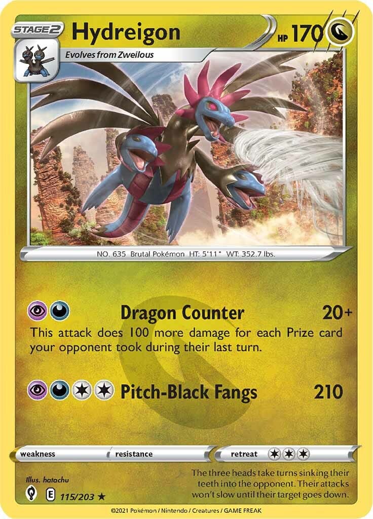 Hydreigon (115/203) [Sword & Shield: Evolving Skies] Pokemon Single Pokémon  | Multizone: Comics And Games