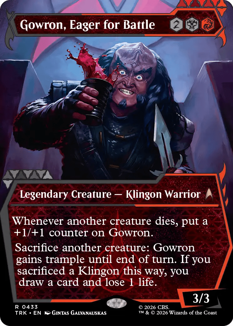 Gowron, Eager for Battle (Showcase) [Star Trek] MTG Single Magic: The Gathering  | Multizone: Comics And Games