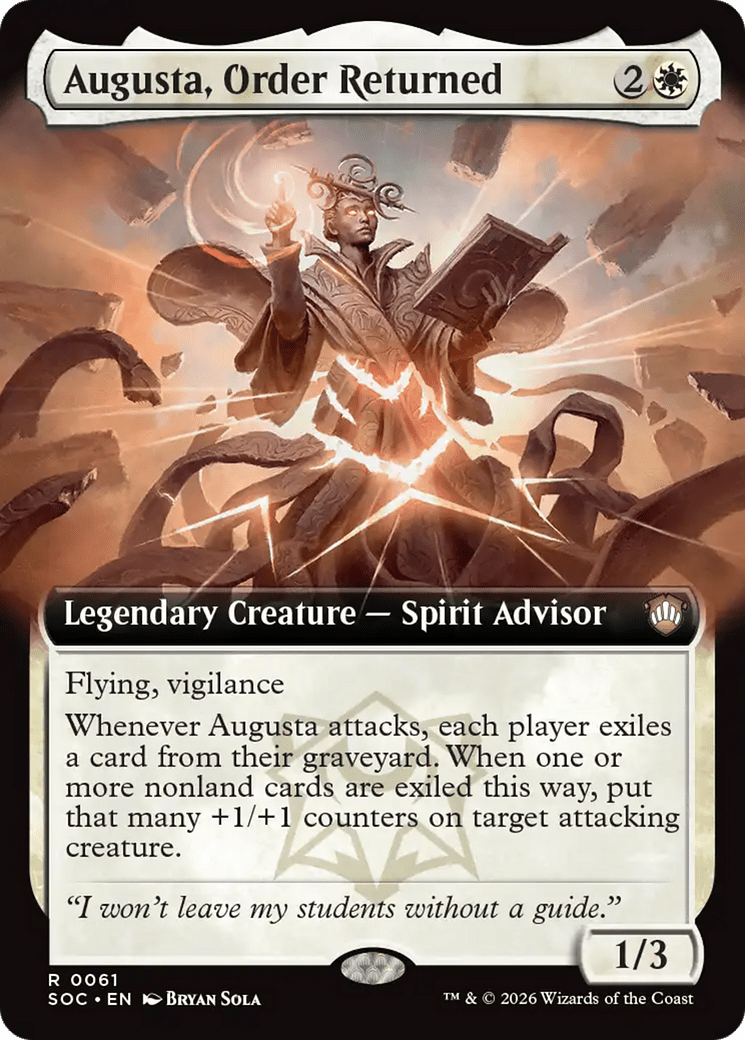 Augusta, Order Returned (Extended Art) [Secrets of Strixhaven Commander] MTG Single Magic: The Gathering  | Multizone: Comics And Games