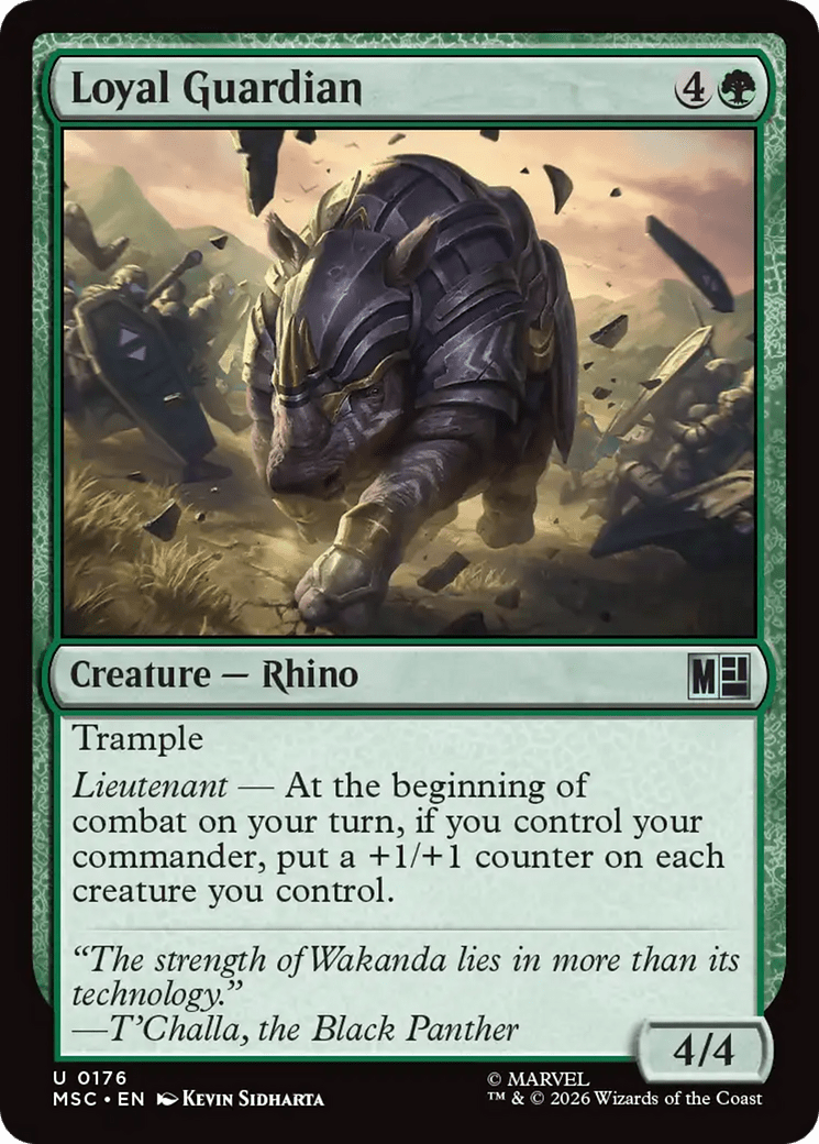 Loyal Guardian (Surge Foil) [Marvel Super Heroes Commander] MTG Single Magic: The Gathering  | Multizone: Comics And Games