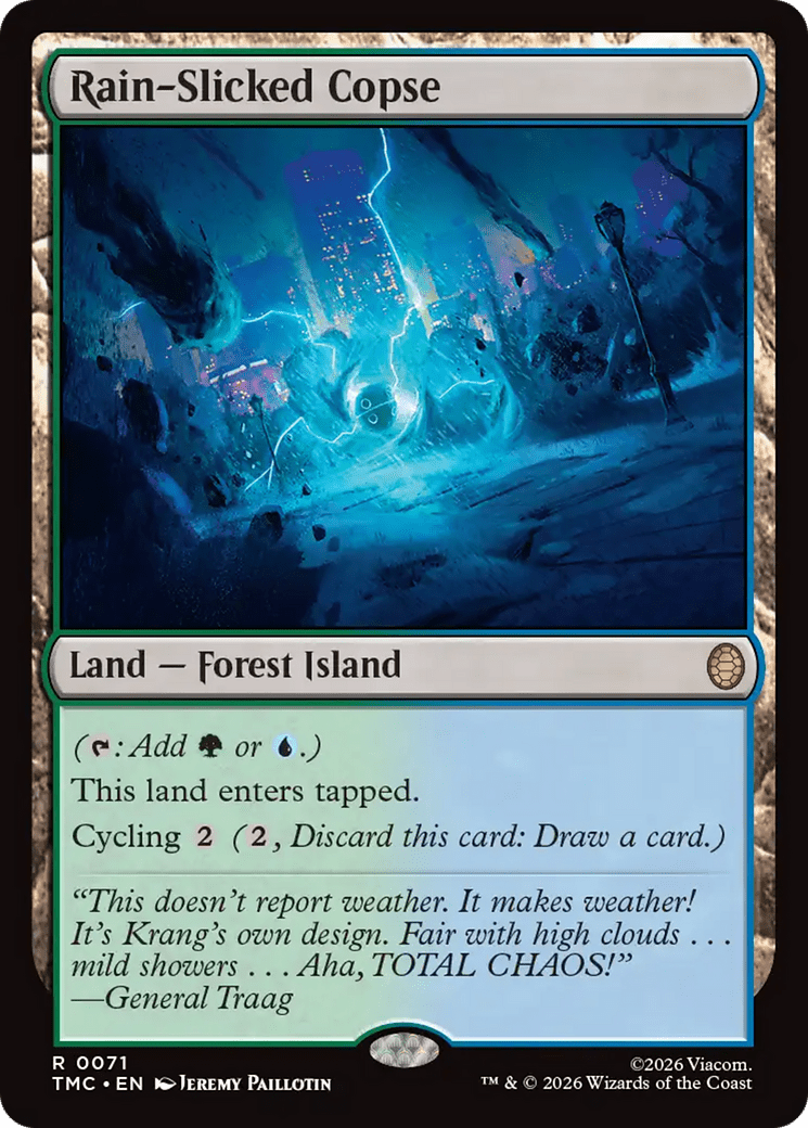 Rain-Slicked Copse [Teenage Mutant Ninja Turtles Commander] MTG Single Magic: The Gathering  | Multizone: Comics And Games