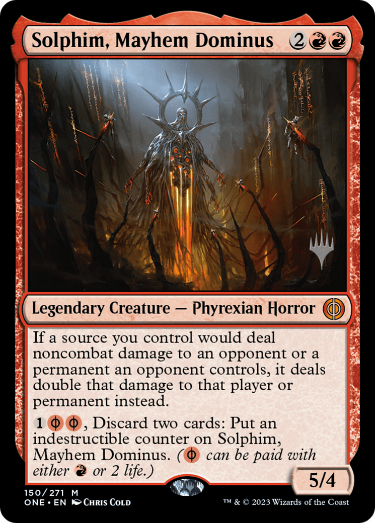 Solphim, Mayhem Dominus (Promo Pack) [Phyrexia: All Will Be One Promos] MTG Single Magic: The Gathering  | Multizone: Comics And Games