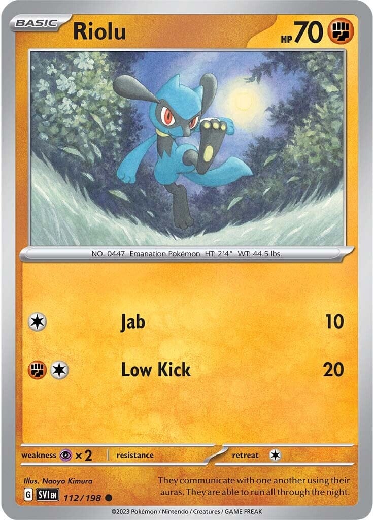Riolu (112/198) [Scarlet & Violet: Base Set] Pokemon Single Pokémon  | Multizone: Comics And Games