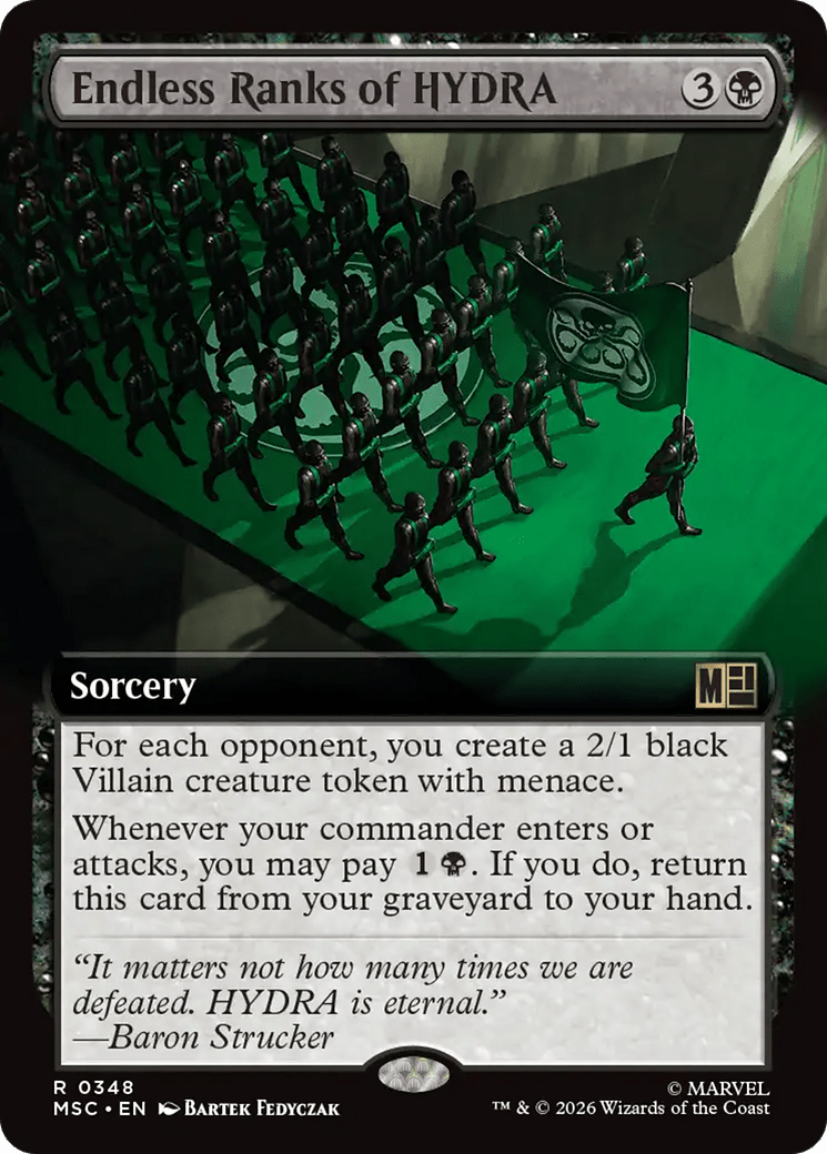 Endless Ranks of HYDRA (Extended Art) [Marvel Super Heroes Commander] MTG Single Magic: The Gathering  | Multizone: Comics And Games