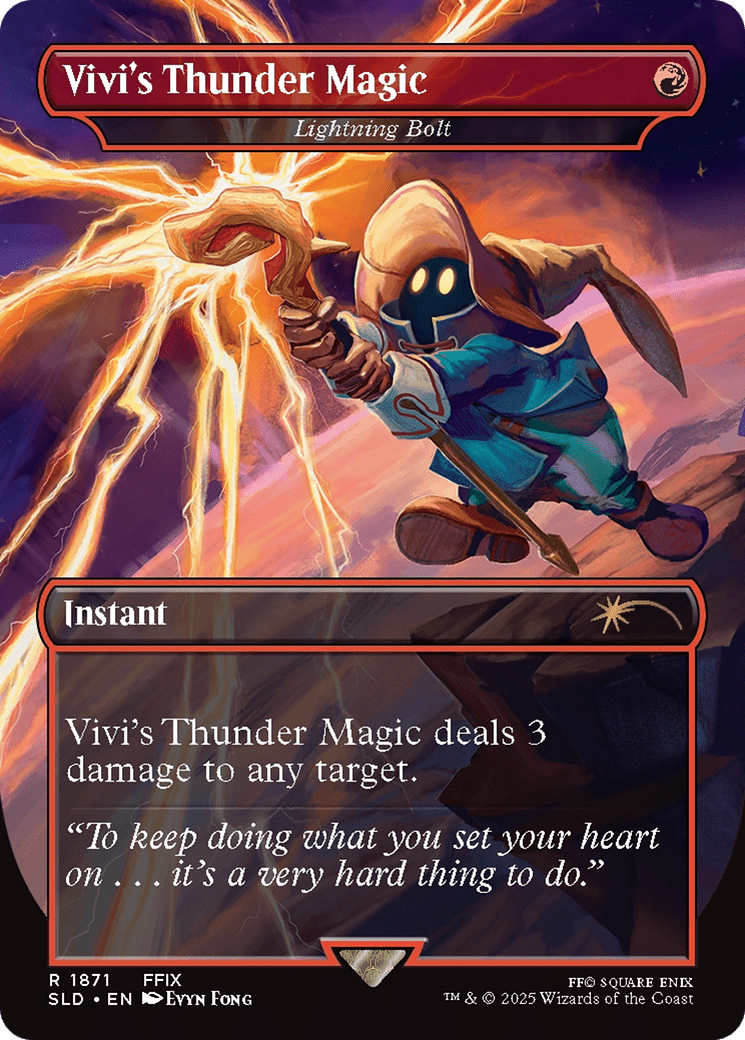 Vivi's Thunder Magic - Lightning Bolt (Rainbow Foil) [Secret Lair Drop Series] MTG Single Magic: The Gathering  | Multizone: Comics And Games