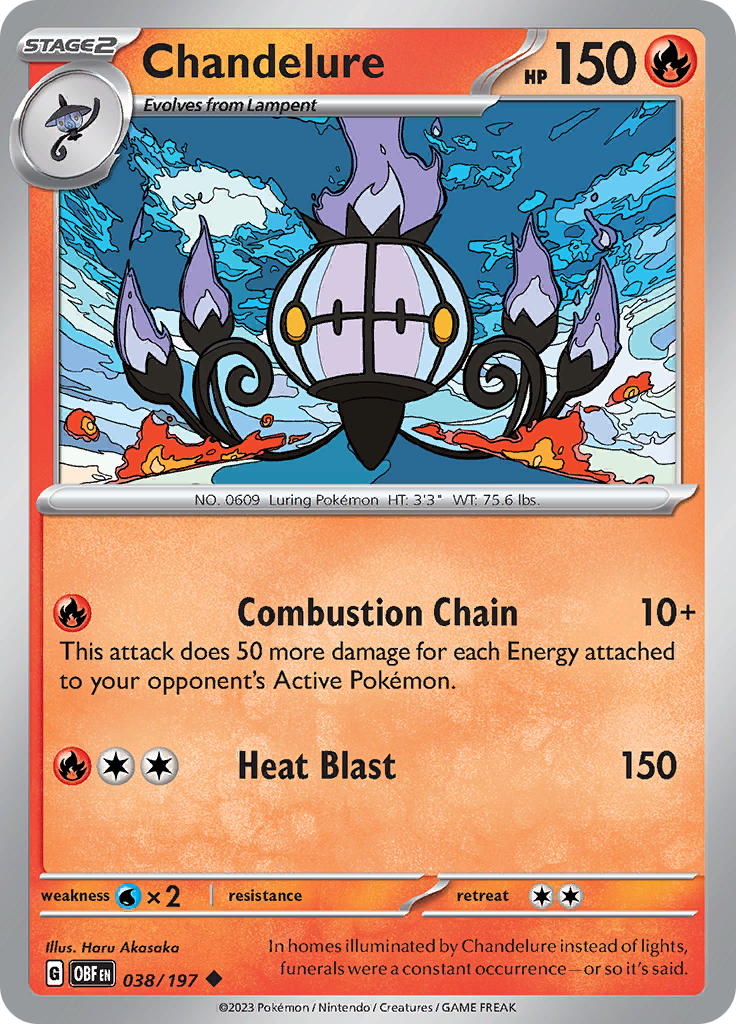 Chandelure (038/197) [Scarlet & Violet: Obsidian Flames] | Multizone: Comics And Games