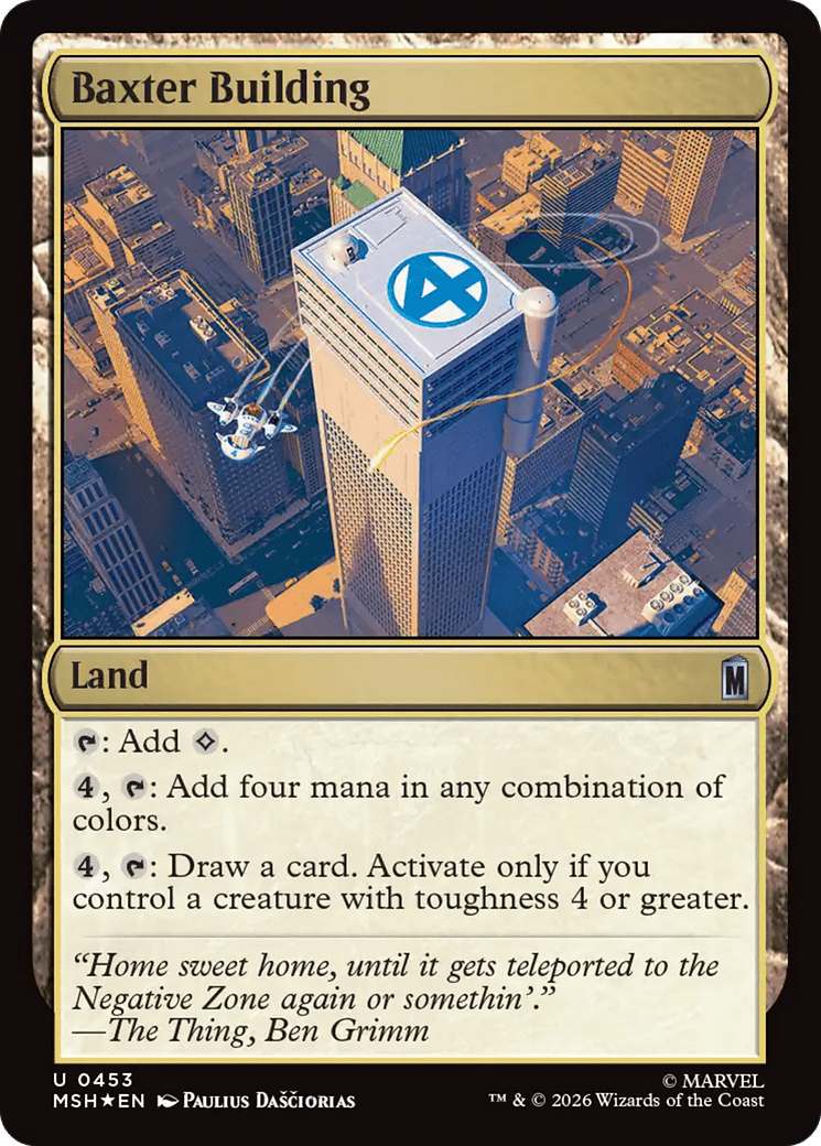 Baxter Building (Surge Foil) [Marvel Super Heroes] MTG Single Magic: The Gathering  | Multizone: Comics And Games