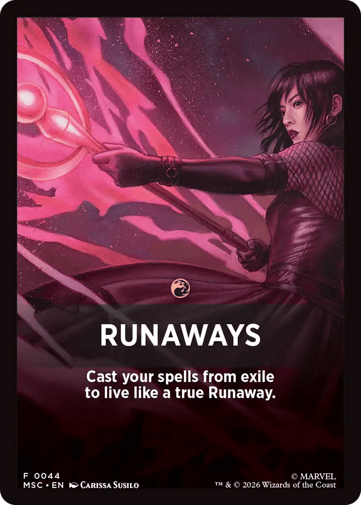 Runaways Theme Card [Marvel Super Heroes Commander] MTG Single Magic: The Gathering  | Multizone: Comics And Games