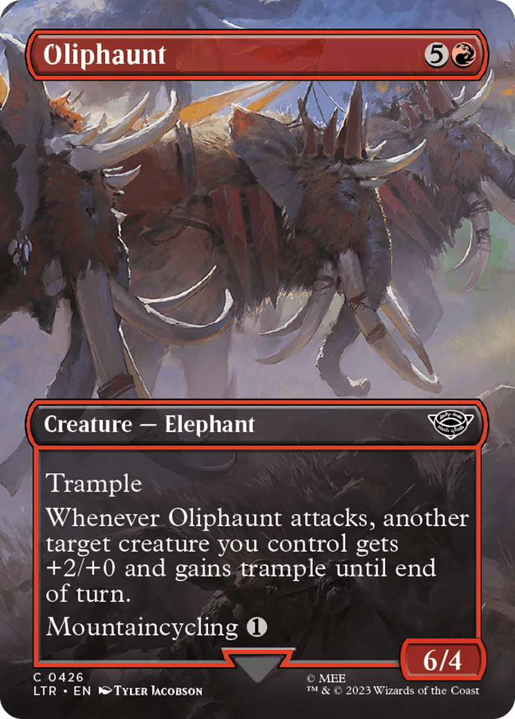 Oliphaunt (Borderless Alternate Art) [The Lord of the Rings: Tales of Middle-Earth] MTG Single Magic: The Gathering  | Multizone: Comics And Games