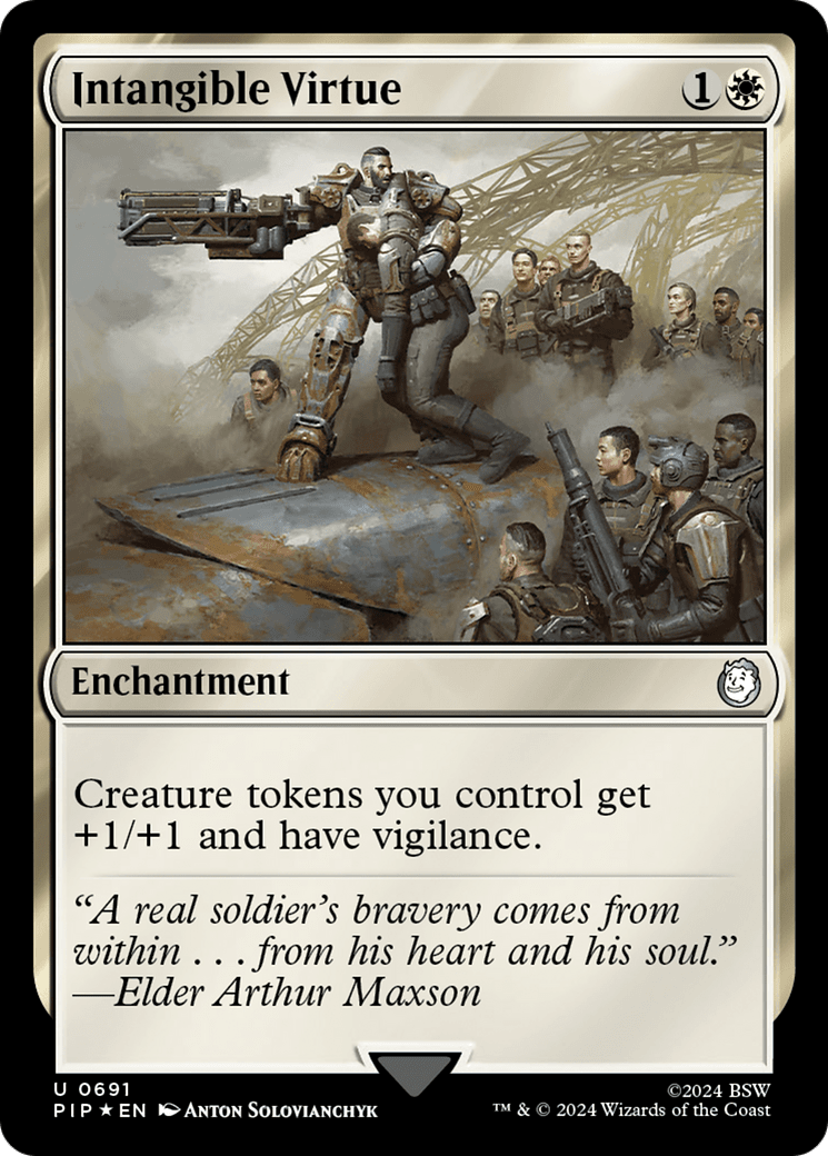 Intangible Virtue (Surge Foil) [Fallout] MTG Single Magic: The Gathering  | Multizone: Comics And Games