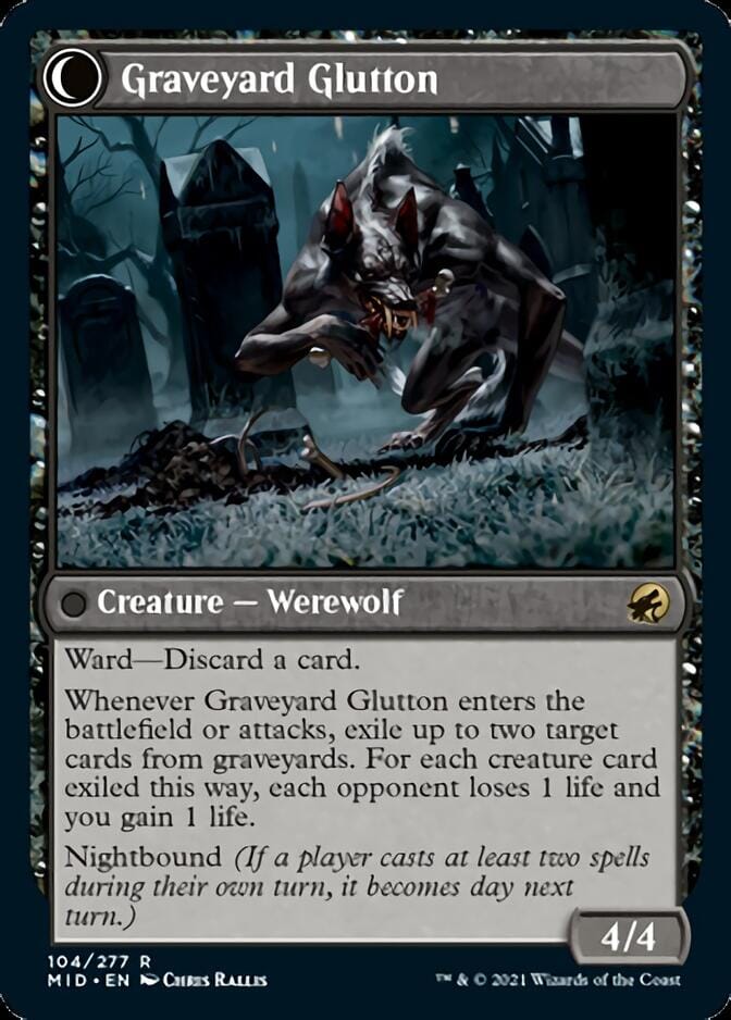Graveyard Trespasser // Graveyard Glutton [Innistrad: Midnight Hunt] MTG Single Magic: The Gathering  | Multizone: Comics And Games