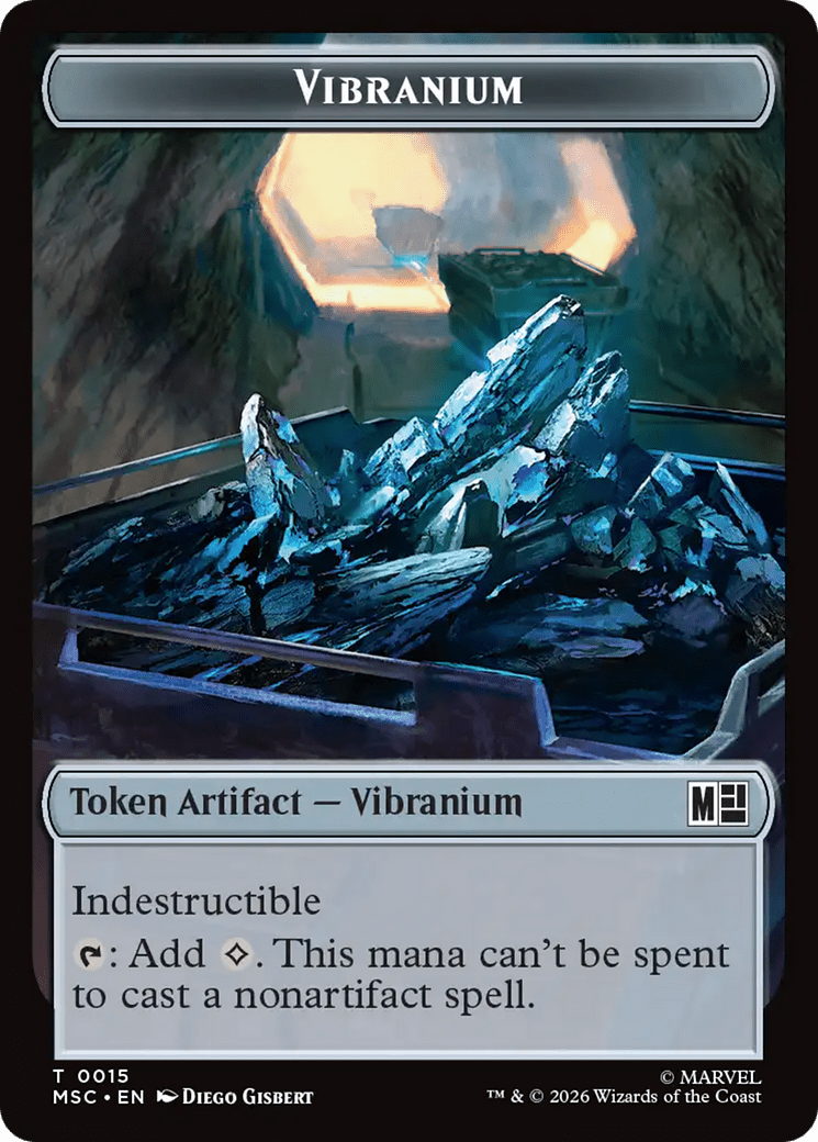 Beast // Vibranium Double-Sided Token [Marvel Super Heroes Commander Tokens] MTG Single Magic: The Gathering  | Multizone: Comics And Games