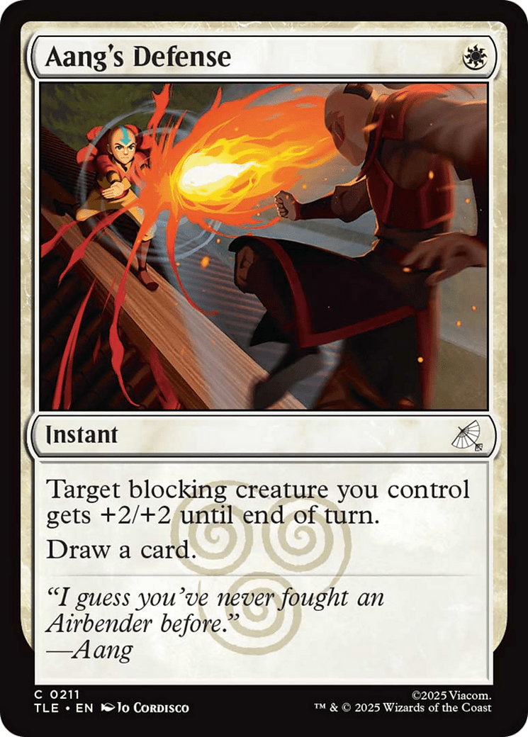 Aang's Defense [Avatar: The Last Airbender: Eternal-Legal] MTG Single Magic: The Gathering  | Multizone: Comics And Games